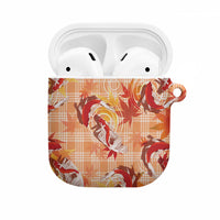 Orange Palaka Hawaii Aloha AirPods Case Koi Pond Mix Japanese Maple LT7 Orange - Polynesian Pride