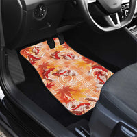 Orange Palaka Hawaii Aloha Car Mats Koi Pond Mix Japanese Maple - Polynesian Pride