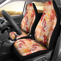 Orange Palaka Hawaii Aloha Car Seat Cover Koi Pond Mix Japanese Maple - Polynesian Pride