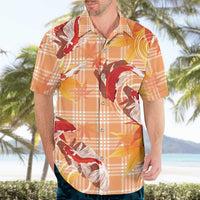 Orange Palaka Hawaii Aloha Hawaiian Shirt Koi Pond Mix Japanese Maple LT7 - Polynesian Pride