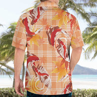 Orange Palaka Hawaii Aloha Hawaiian Shirt Koi Pond Mix Japanese Maple LT7 - Polynesian Pride