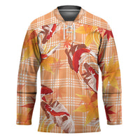 Orange Palaka Hawaii Aloha Hockey Jersey Koi Pond Mix Japanese Maple - Polynesian Pride