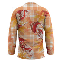 Orange Palaka Hawaii Aloha Hockey Jersey Koi Pond Mix Japanese Maple LT7 - Polynesian Pride