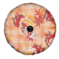 Orange Palaka Hawaii Aloha Spare Tire Cover Koi Pond Mix Japanese Maple - Polynesian Pride