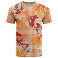 Orange Palaka Hawaii Aloha T Shirt Koi Pond Mix Japanese Maple LT7 Orange - Polynesian Pride