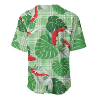 Lime Palaka Hawaii Aloha Baseball Jersey Koi Pond Mix Monstera LT7 - Polynesian Pride