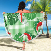 Lime Palaka Hawaii Aloha Beach Blanket Koi Pond Mix Monstera - Polynesian Pride