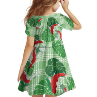 Lime Palaka Hawaii Aloha Family Matching Tank Maxi Dress and Hawaiian Shirt Koi Pond Mix Monstera - Polynesian Pride