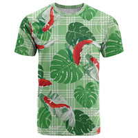 Lime Palaka Hawaii Aloha T Shirt Koi Pond Mix Monstera LT7 Lime Green - Polynesian Pride