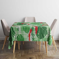 Lime Palaka Hawaii Aloha Tablecloth Koi Pond Mix Monstera - Polynesian Pride