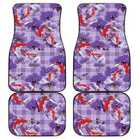 Lavender Palaka Hawaii Aloha Car Mats Koi Pond Mix Orchids - Polynesian Pride