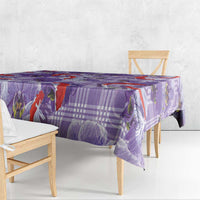 Lavender Palaka Hawaii Aloha Tablecloth Koi Pond Mix Orchids - Polynesian Pride