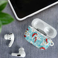 Turquoise Palaka Hawaii Aloha AirPods Case Koi Pond Mix Plumeria LT7 - Polynesian Pride