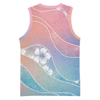 Aloha Hawaii Floral Tapa Basketball Jersey Patchwork Pastel Candy LT7 - Polynesian Pride
