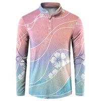 Aloha Hawaii Floral Tapa Button Sweatshirt Patchwork Pastel Candy LT7 Pastel - Polynesian Pride