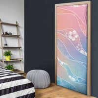 Aloha Hawaii Floral Tapa Door Cover Patchwork Pastel Candy LT7 - Polynesian Pride