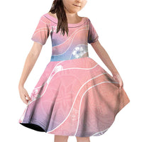 Aloha Hawaii Floral Tapa Family Matching Off Shoulder Short Dress and Hawaiian Shirt Patchwork Pastel Candy LT7 Daughter's Dress Pastel - Polynesian Pride