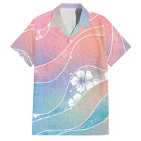 Aloha Hawaii Floral Tapa Family Matching Puletasi and Hawaiian Shirt Patchwork Pastel Candy LT7 Dad's Shirt - Short Sleeve Pastel - Polynesian Pride