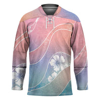 Aloha Hawaii Floral Tapa Hockey Jersey Patchwork Pastel Candy LT7 Unisex Pastel - Polynesian Pride
