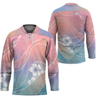 Aloha Hawaii Floral Tapa Hockey Jersey Patchwork Pastel Candy LT7 - Polynesian Pride