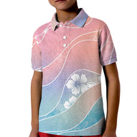 Aloha Hawaii Floral Tapa Kid Polo Shirt Patchwork Pastel Candy - Polynesian Pride