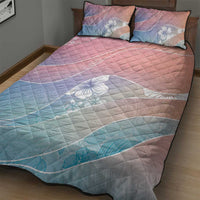 Aloha Hawaii Floral Tapa Quilt Bed Set Patchwork Pastel Candy - Polynesian Pride