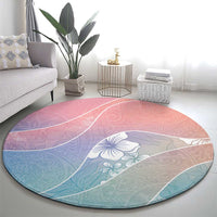 Aloha Hawaii Floral Tapa Round Carpet Patchwork Pastel Candy - Polynesian Pride