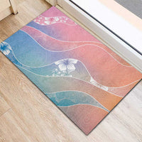 Aloha Hawaii Floral Tapa Rubber Doormat Patchwork Pastel Candy LT7 - Polynesian Pride