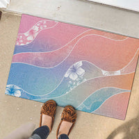 Aloha Hawaii Floral Tapa Rubber Doormat Patchwork Pastel Candy LT7 - Polynesian Pride