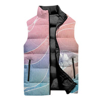 Aloha Hawaii Floral Tapa Sleeveless Puffer Jacket Patchwork Pastel Candy LT7 - Polynesian Pride
