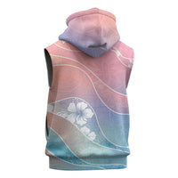 Aloha Hawaii Floral Tapa Sleeveless Zip Hoodie Patchwork Pastel Candy LT7 - Polynesian Pride
