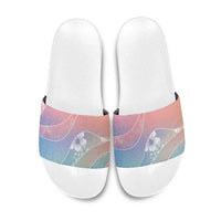 Aloha Hawaii Floral Tapa Slide Sandals Patchwork Pastel Candy - Polynesian Pride