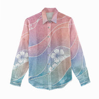 Aloha Hawaii Floral Tapa Women Casual Shirt Patchwork Pastel Candy - Polynesian Pride