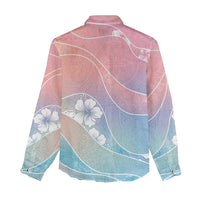 Aloha Hawaii Floral Tapa Women Casual Shirt Patchwork Pastel Candy - Polynesian Pride