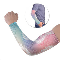 Hawaii Aloha Plumeria Lei Pastel Candy Palaka Arm Sleeves LT7 Set of 2 Pastel - Polynesian Pride