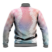 Hawaii Aloha Plumeria Lei Pastel Candy Palaka Baseball Jacket LT7 - Polynesian Pride