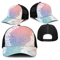 Hawaii Aloha Plumeria Lei Pastel Candy Palaka Baseball Net Cap LT7 - Polynesian Pride