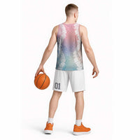 Hawaii Aloha Plumeria Lei Pastel Candy Palaka Basketball Jersey LT7 - Polynesian Pride