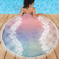 Hawaii Aloha Plumeria Lei Pastel Candy Palaka Beach Blanket - Polynesian Pride