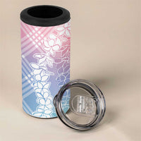 Hawaii Aloha Plumeria Lei Pastel Candy Palaka 4 in 1 Can Cooler Tumbler - Polynesian Pride
