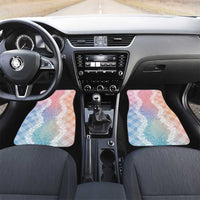 Hawaii Aloha Plumeria Lei Pastel Candy Palaka Car Mats - Polynesian Pride