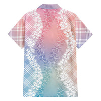 Hawaii Aloha Plumeria Lei Pastel Candy Palaka Family Matching Mermaid Dress and Hawaiian Shirt - Polynesian Pride