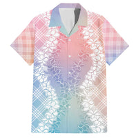 Hawaii Aloha Plumeria Lei Pastel Candy Palaka Family Matching Tank Maxi Dress and Hawaiian Shirt - Polynesian Pride