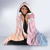 Hawaii Aloha Plumeria Lei Pastel Candy Palaka Hooded Blanket LT7 - Polynesian Pride