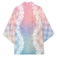 Hawaii Aloha Plumeria Lei Pastel Candy Palaka Kimono LT7 - Polynesian Pride