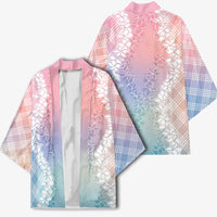 Hawaii Aloha Plumeria Lei Pastel Candy Palaka Kimono LT7 - Polynesian Pride