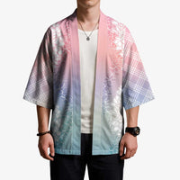 Hawaii Aloha Plumeria Lei Pastel Candy Palaka Kimono LT7 - Polynesian Pride