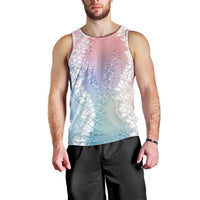 Hawaii Aloha Plumeria Lei Pastel Candy Palaka Men Tank Top LT7 - Polynesian Pride