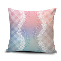 Hawaii Aloha Plumeria Lei Pastel Candy Palaka Pillow Cover - Polynesian Pride