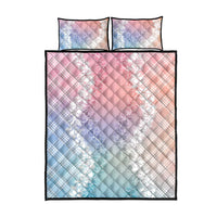 Hawaii Aloha Plumeria Lei Pastel Candy Palaka Quilt Bed Set - Polynesian Pride